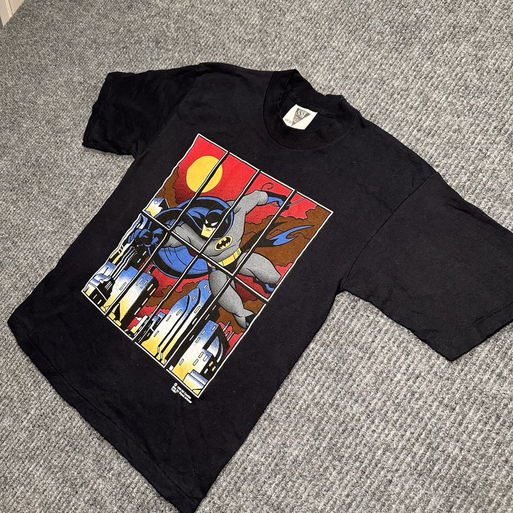 Vintage 1993 Batman The Animated Series Shirt By Signal Artwear DC‎ Comics Yth L